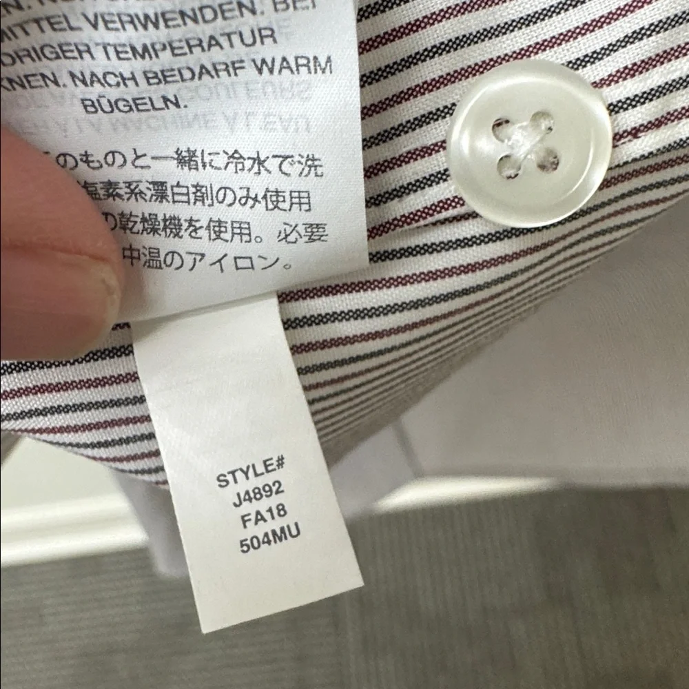 J. Crew Ludlow Micro Stripe Dress Shirt, size 16/34